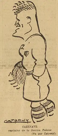 Caricature de Albert Cazenave par Catrouy publiée dans l'Auto en 1931.