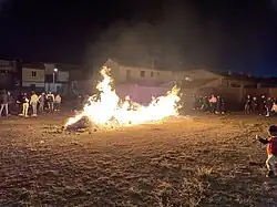 Quema de la Carrasca en las fiestas de la Santa. Febrero de 2023