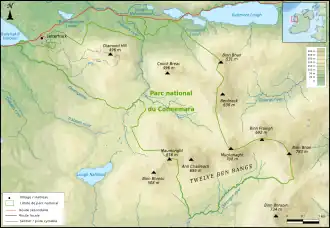 Mapa topográfico del PNC