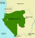 Mapa de Gabón en 1911