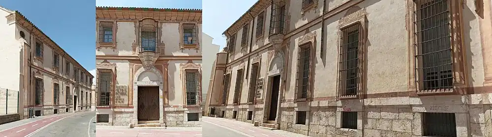 Collage o fotomontaje de fachada del edificio de la Casa Cuna o Casa Cuna-Expósitos