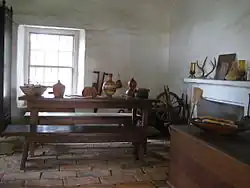 Comedor de servicio en la casa de Estudillo, San Diego, California, EE.UU.