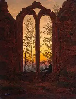 El soñador, de Caspar David Friedrich, ca. 1835.