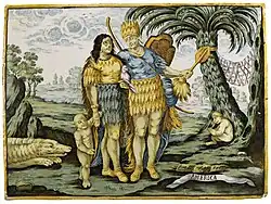 Azulejo de mayólica italiana, década de 1740