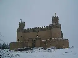 El castillo, nevado.