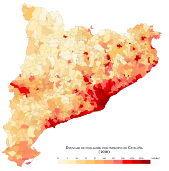 Densidad de población (2018)