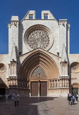 Fachada de la Catedral de Tarragona.