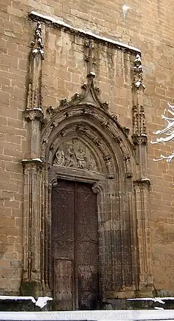 Puerta de San José de la catedral de Pamplona.