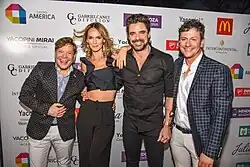 Gabriel y Fernando junto a Sabrina Rojas y Luciano Castro en Noche de Gloria 2017.