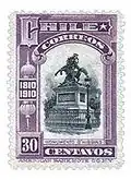 Monumento a Bernardo O'Higgins (30 centavos)