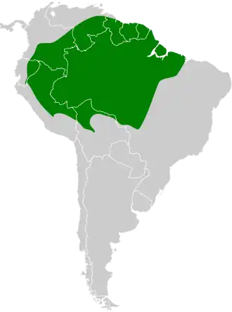 Distribución geográfica del hormiguero gris.
