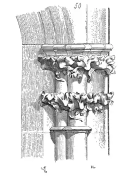 Croquis del capitel del triforo