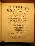 Primer tomo de la Histoire Romaine.