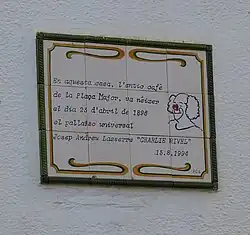 Fachada de la casa natal en Cubellas