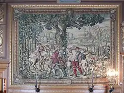 Las cazas de Maximiliano, tapiz de Gobelinos (comienzos del siglo XVIII).
