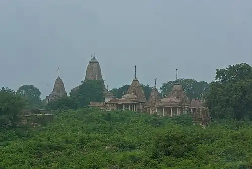 Panorámica con templos de Chittorgarh