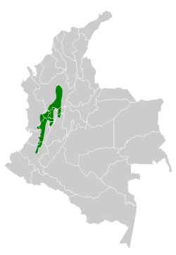 Distribución geográfica de la tangara multicolor.