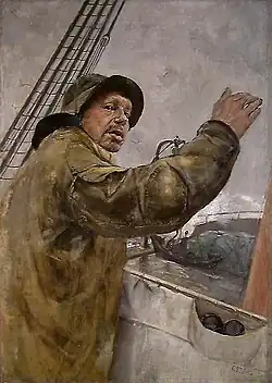 ¡Firme el timón!, de Krohg, 1879.