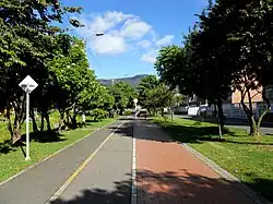 Cicloruta en el río Fucha, calle 13 Sur con carrera 12