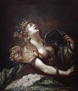 Cleopatra se suicida (años 1640) Museo de Bellas Artes, Rennes