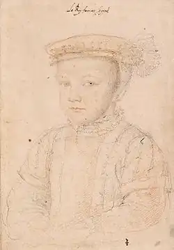 François Clouet, Retrato de Francisco II de Francia (dibujo)