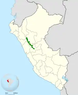 Distribución geográfica de la tangara dorsidorada.