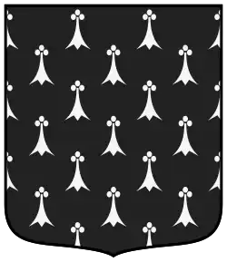 Blasón forrado en contra armiño.