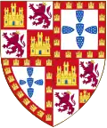 Escudo de armas de la reina de Castilla Beatriz de Portugal.