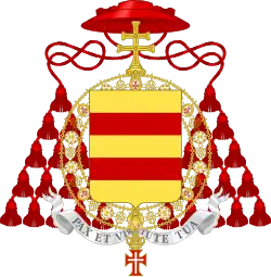 el cardenal Maximiliano de Furstenberg, gran maestre de la Orden del Santo Sepulcro de Jerusalén.