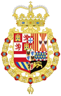 Escudo bajo el dominio de la Casa de Austria (1580-1700)