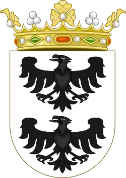 Escudo del Marquesado de Larraín, en conexión con el actual presidente de Concha y Toro.[7]​