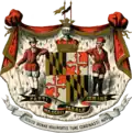 El escudo de armas histórico de Maryland desde 1876