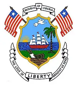 Escudo de armas de la República de Liberia en 1921