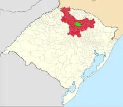 Zona de transmisión de RBS TV Passo Fundo.
