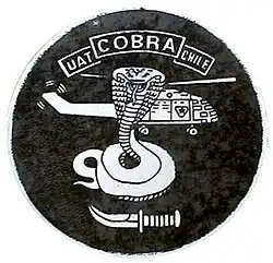 En la insignia de la Compañía de Comandos Cobra de la Brigada de Operaciones Especiales «Lautaro»