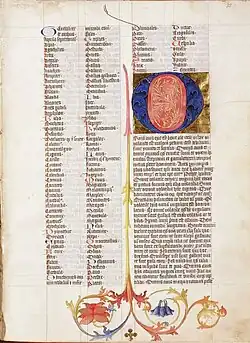 Codex Granatensis. De Natura Rerum (T. Cantimpré). Texto y letras capitales.