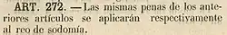 Fragmento del artículo 272 del Código Penal de 1863