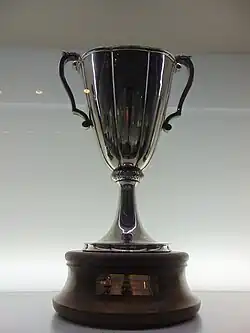 Trofeo expuesto en el museo del FC Barcelona.