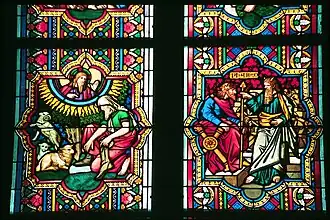 Detalle de una de las vidrieras