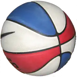 Una pelota de baloncesto de colores sin fondo.