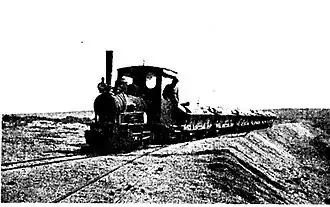 Formación cargada de sacos de sal rumbo al embarcadero costero.