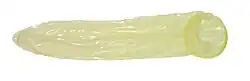 an unrolled condom