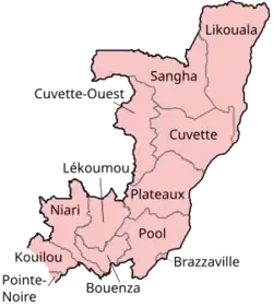 Regiones de la República del Congo