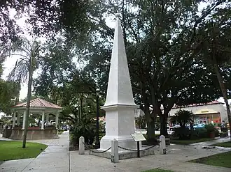 Monumento a la constitución en la plaza de la Constitución en San Agustín, Florida (Estados Unidos).