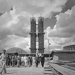 Construcción del Palacio Nereu Ramos en 1959. Archivo Nacional de Brasil.