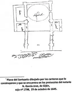 Plano planta antiguo, de 1645
