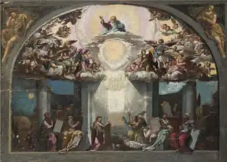 Copia del fresco que presidía el ábside de la iglesia.