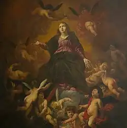 La Asunción de la Virgen María por Cornelis Schut . Principios del siglo XVII