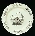 Plato de cerámica inglesa de Wedgwood.
