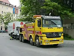 Camión de remolque pesado.